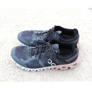 On running Cloud Rock Rose Women's Low top Sneakers Black Shoes Size W10.5 US